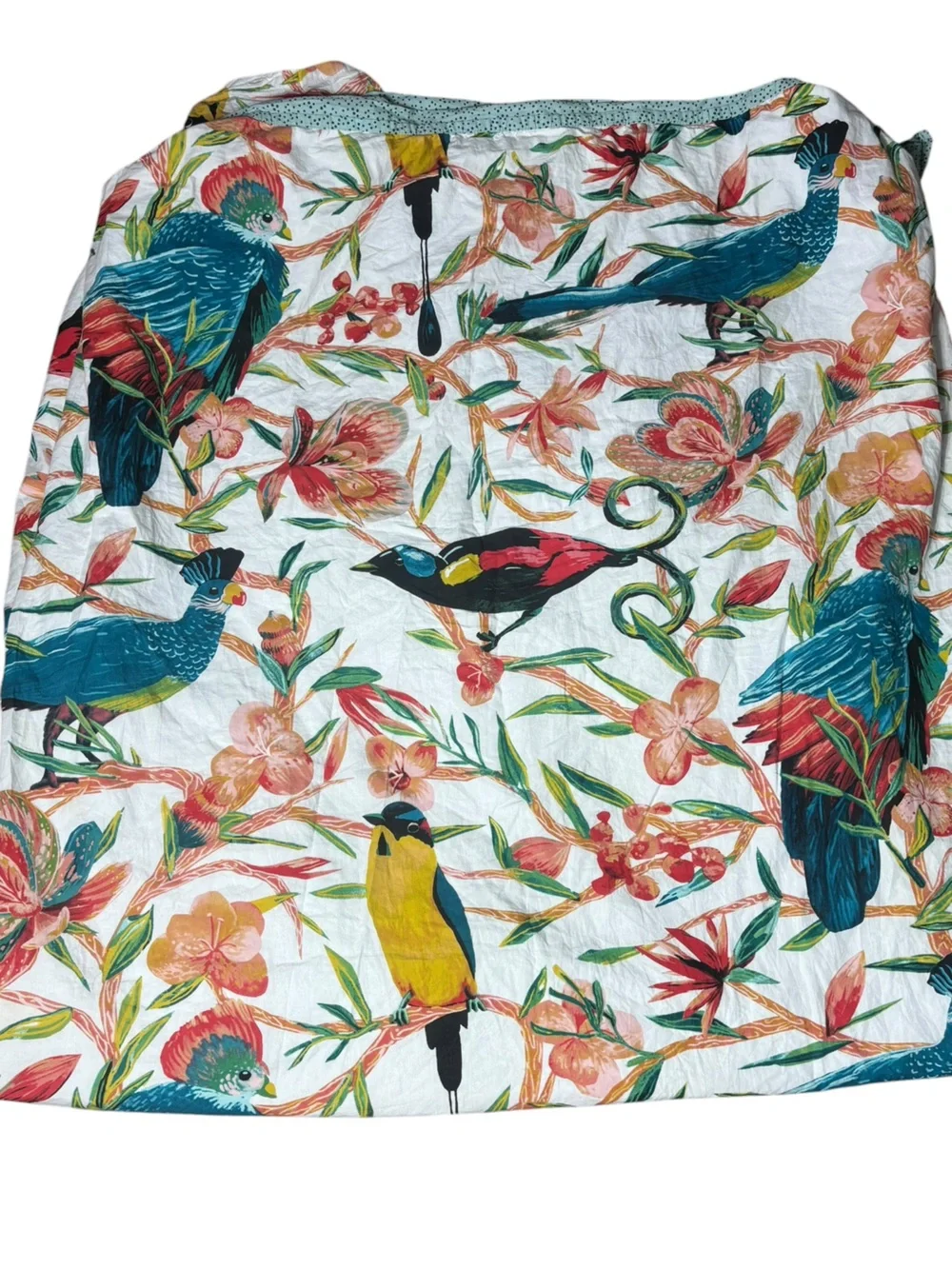 Opalhouse aviary birds floral duvet cover polka dot